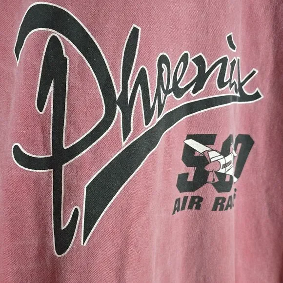 Vtg 90s Phoenix 500 Air Race Jersey XL Cottontops Mesh Cotton Lined Baseball